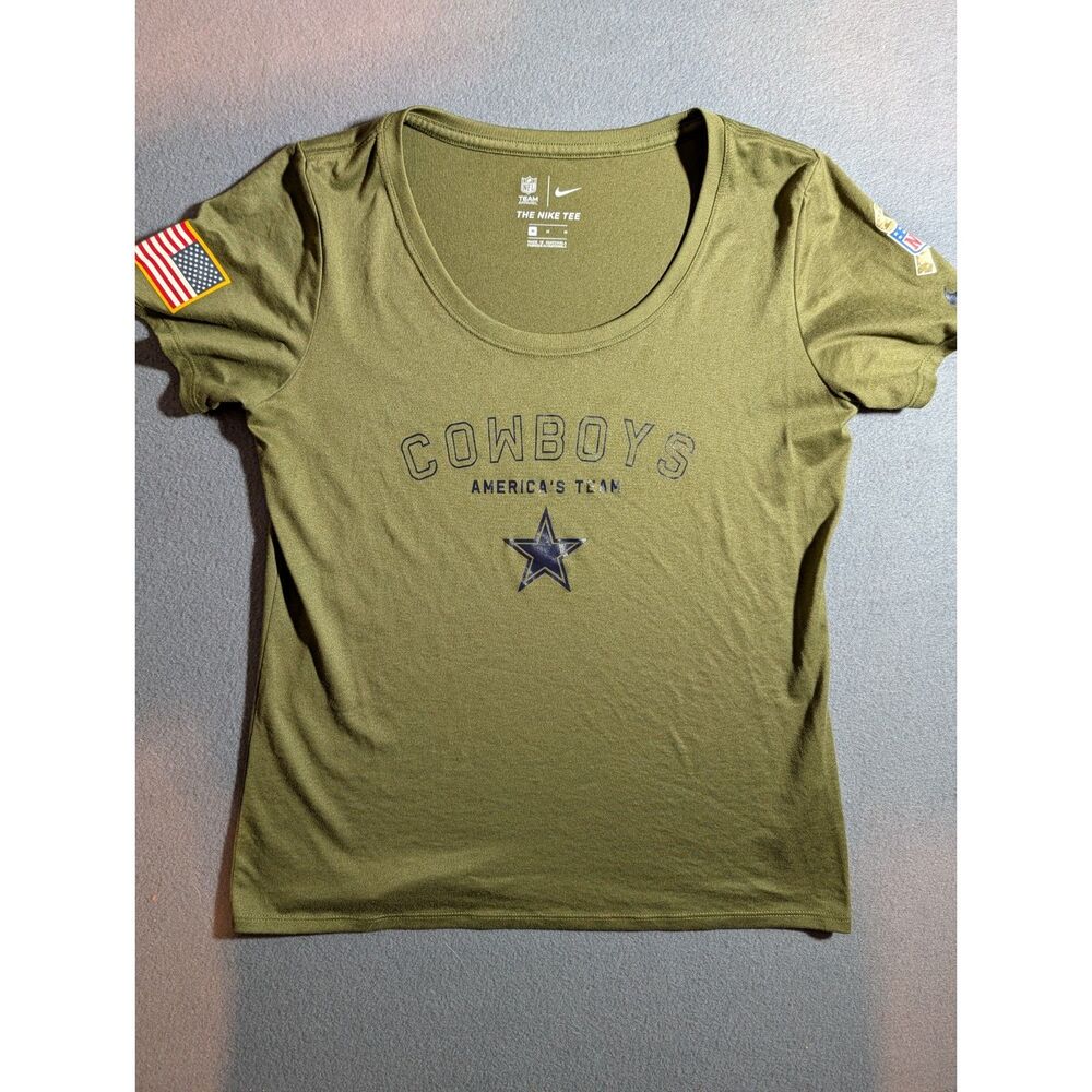 Nike Dallas Cowboys Women’s Medium Salute to Service Olive Green NFL T-Shirt